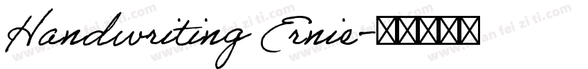 Handwriting Ernie字体转换
